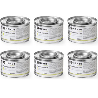 HENDI Brandpasta voor chafing dish – 6 stuks – ethanol – 3 uur brandduur – 200g