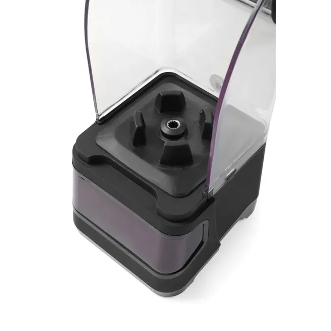 HENDI Digitale bar blender met dempkap – 2,5L – zwart – krachtige motor – stille werking – 3 snelheden – 3 timerinstellingen