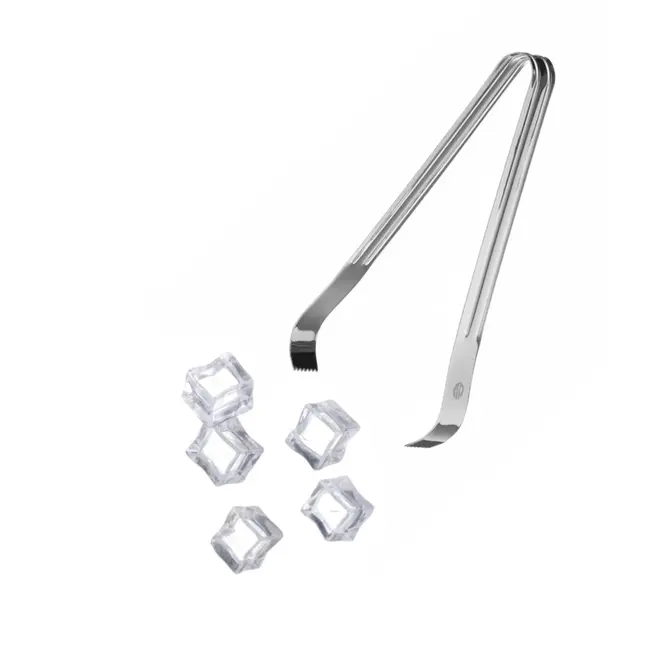 BarUp IJsblokjestang – roestvrij staal – vaatwasmachinebestendig – 180 mm – zilver – set van 2