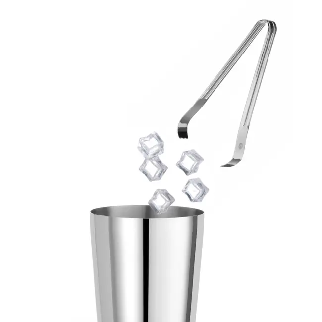 BarUp IJsblokjestang – roestvrij staal – vaatwasmachinebestendig – 180 mm – zilver – set van 2