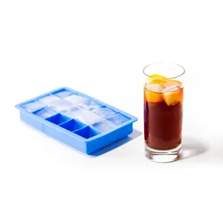 BarUp IJsblokjesvorm – 15 kubusjes – Duurzaam siliconen – Blauw – 190x120x35 mm