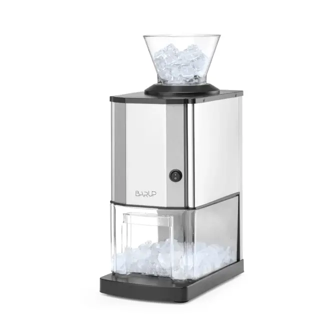 BarUp IJsvergruizer – roestvast staal – 12 kg per uur – 12 kopjes capaciteit – zilver