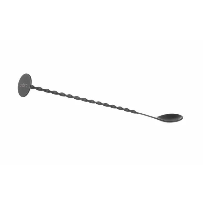 BarUp Barlepel met stamper – spiraalvormige handgreep – mat zwart – 280 mm