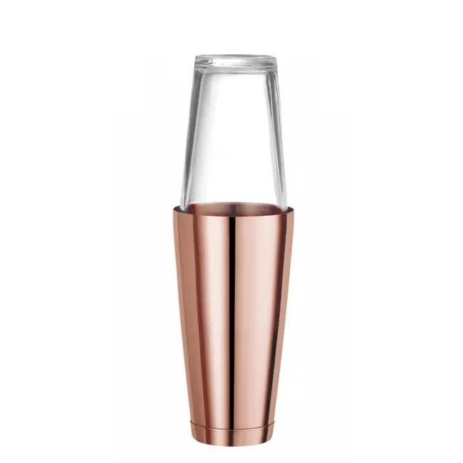 BarUp Boston shaker – verzwaard roestvrij staal – koper – 0,8L – ⌀90mm