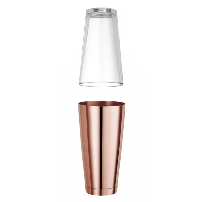 BarUp Boston shaker – verzwaard roestvrij staal – koper – 0,8L – ⌀90mm