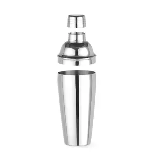 BarUp Cocktailshaker 3-delig - roestvrij staal - ingebouwde zeef - 0,75L