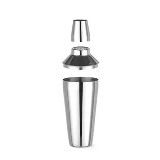 BarUp Cocktail shaker 3-delig - roestvrij staal - ingebouwde zeef - 0,75L