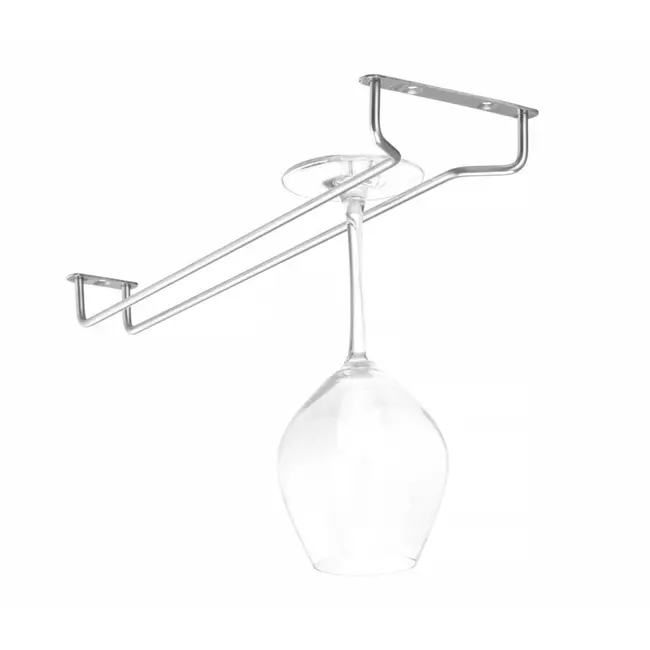 BarUp Glazenhouder – roestvast staal – 408x115x30 mm – ruimtebesparend ontwerp