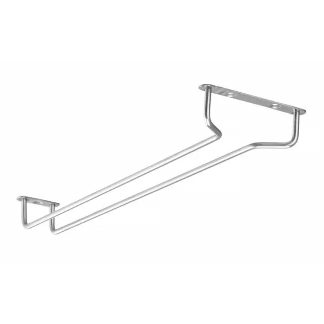 BarUp Glazenhouder – roestvast staal – 408x115x30 mm – ruimtebesparend ontwerp