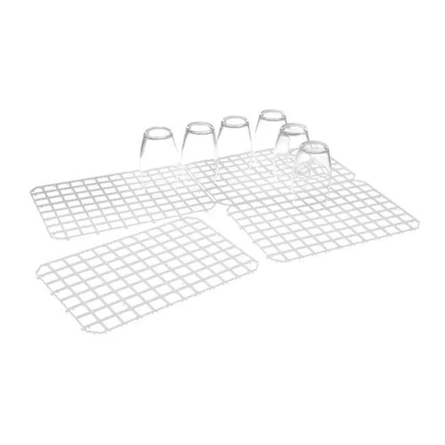 BarUp Koppelbare drainagematten – HACCP-gecertificeerd – wit polypropyleen – 313x209 mm – set van 5