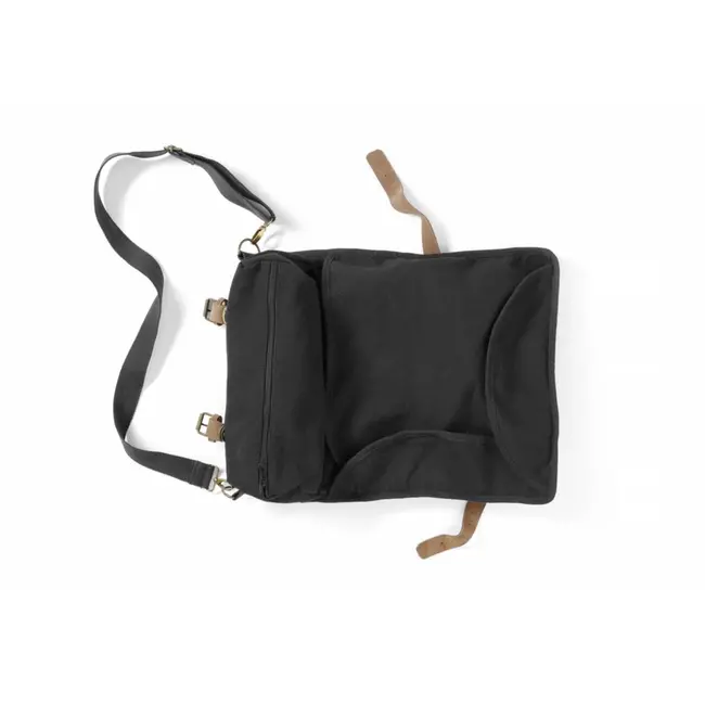 BarUp Bartender-tas – zwart – katoen en leer – 210x370x70 mm – verstelbare schouderband