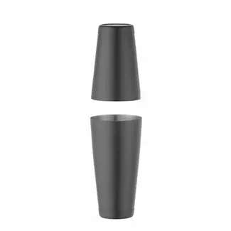 BarUp Boston shaker – mat zwart – roestvast staal – 0,8L – set van 2