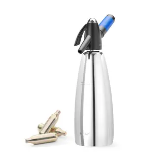 BarUp Roestvast stalen spuitwaterfles – 1 liter – ⌀100x(H)320mm – Voor vers koolzuurhoudend water