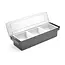 BarUp Ingrediëntenhouder - 3 containers - zwart - 480x150x100mm - vaatwasserbestendig