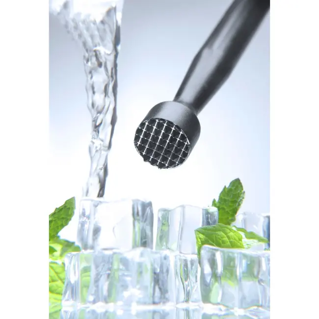 BarUp Cocktail muddler – puntige kop – zwart – 34x207 mm