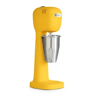 HENDI Milkshaker – Geel – Ontwerp door Bronwasser – Twee snelheden – Inclusief mengbekers en roerders