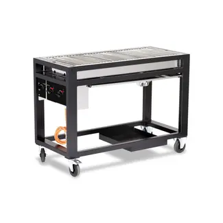 HENDI Gasbarbecue – 3 branders – lavastenen – 21,6 kW – zwart – 1260x580x900 mm