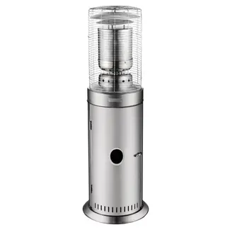 HENDI Compacte terrasverwarmer – 8,5 kW – roestvrij staal – 143 cm – met wielen en veiligheidsfuncties