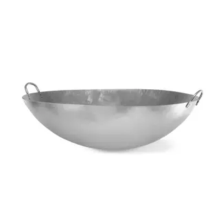 HENDI Grote wokpan – Plaatstaal – 710 mm – Met grepen – Geschikt voor Green Fire barbecues