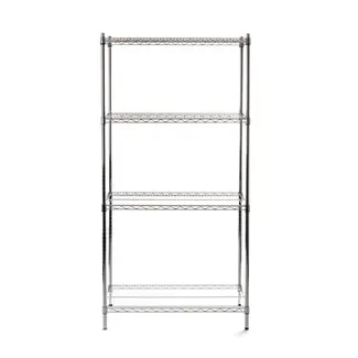 HENDI Extra stevig opbergrek – 4 verstelbare schappen – 910x455x1830 mm – verchroomd ijzer