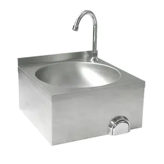 HENDI Wasbak met kniebediening – roestvast staal – 400x400x450 mm