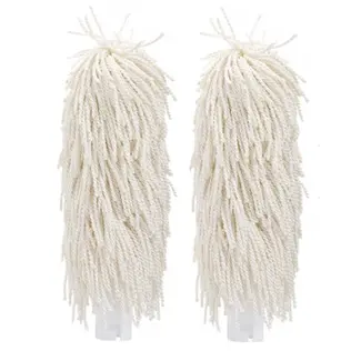 HENDI Borstels voor poleermachine – microvezel – set van 2 – 205x55 mm – wit