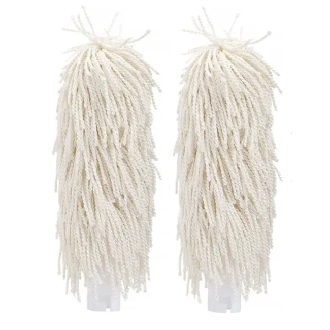 HENDI Borstels voor poleermachine – microvezel – set van 2 – 205x55 mm – wit