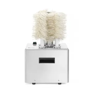 HENDI Poleermachine voor glazen – roestvast staal – microvezelborstels – 330 glazen per uur – 5 borstels