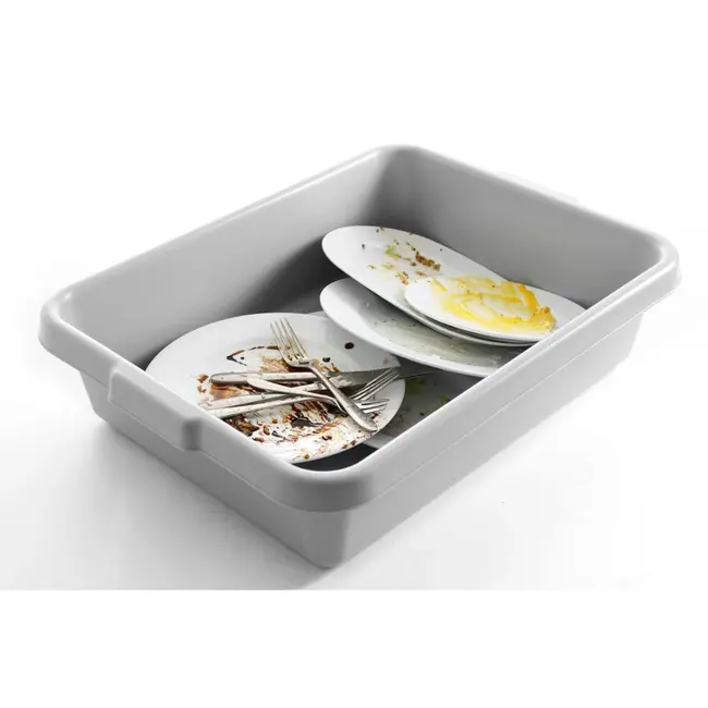 HENDI Afruimbak – met handgrepen – polypropyleen – 555x410x130 mm – grijs