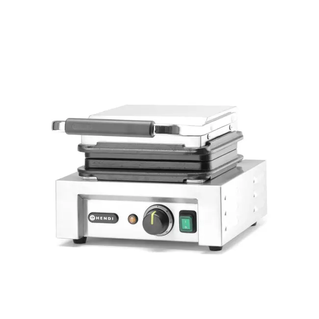 HENDI Wafelmaker – Brusselse wafels – Geëmailleerd gietijzer – Thermostaat – Geïsoleerde handgreep – Inclusief wafelvork