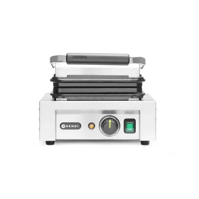 HENDI Wafelmaker – Brusselse wafels – Geëmailleerd gietijzer – Thermostaat – Geïsoleerde handgreep – Inclusief wafelvork