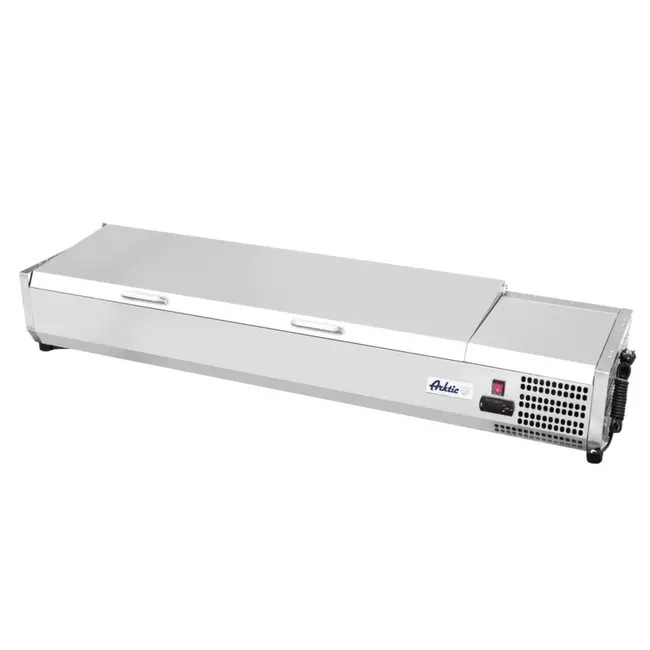 Arktic Opzetkoelvitrine GN 1/3 – 9x GN 1/3 – RVS – 2005x420x630 mm – Digitaal display – Tempratuur -2/8°C