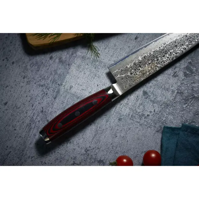 Yaxell Super Gou Koksmes 20 cm – 161 Lagen Damaststaal – SG2 Staal – 63 HRC – Canvas-Micarta Heft