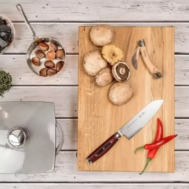 Yaxell Super Gou Santoku Koksmes 16,5 cm – 161 Lagen Damaststaal – SG2 Staal – 63 HRC – Canvas-Micarta Heft