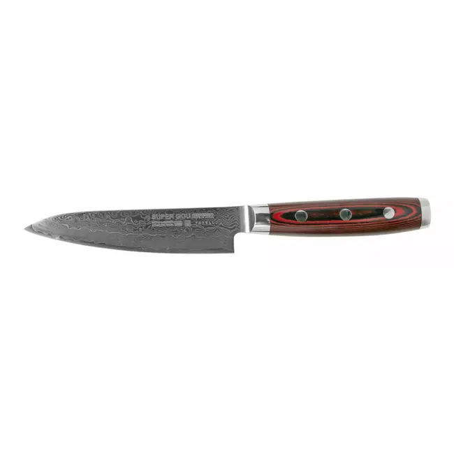 Yaxell Super Gou Universeelmes 12 cm – 161 Lagen Damaststaal – SG2 Staal – 63 HRC – Canvas-Micarta Heft