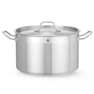 HENDI Middelgrote ronde kookpan 20 cm met deksel en 4 liter inhoud