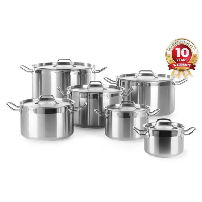 HENDI Kookpan middel – sandwichbodem – inductie – 7L – met deksel – ⌀240x150 mm