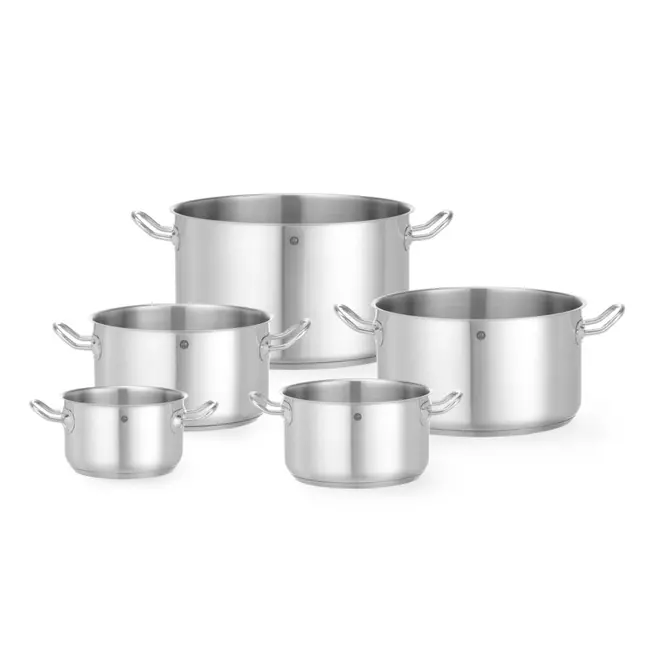 HENDI Kookpan middel – 6L – zonder deksel – inductiegeschikt – koelblijvende handgrepen