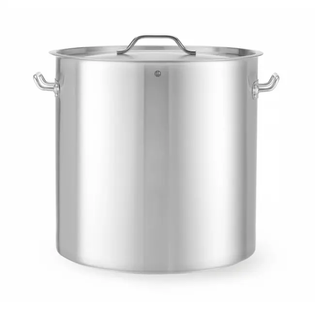 HENDI Grote kookpan met deksel – 71L – inductiegeschikt – koelblijvende handgrepen – matte afwerking