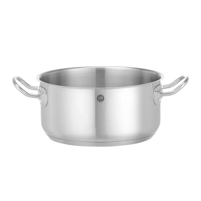 HENDI Kookpan laag – zonder deksel – 2,9L – inductiegeschikt – koelblijvende handgrepen – ⌀200mm