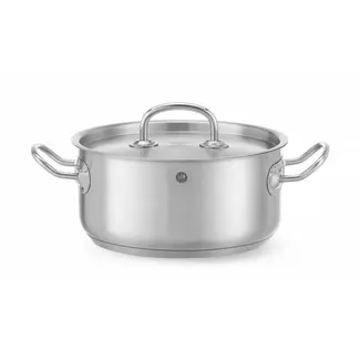 HENDI Kookpan laag – met deksel – inductiegeschikt – 2,9L – ⌀200mm