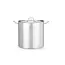 HENDI Hoge kookpan met deksel – 37L – inductiegeschikt – koelblijvende handgrepen – roestvrij staal/aluminium