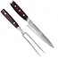 Yaxell Super Gou Trancheerset – Giftset – 2-delig – Vleesvork 13,5 cm & Vleesmes 18 cm – 161 Lagen Damaststaal – SG2 Staal – 63 HRC – Canvas-Micarta Heft