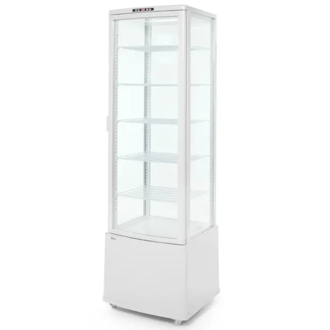 Arktic Koelvitrine – 270L – wit – LED-verlichting – verrijdbaar – anti-condens – 5 schappen