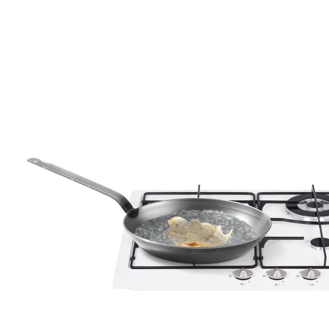 HENDI Traditionele koekenpan – plaatstaal – gelast handvat – ⌀240 mm – hoge hittebestendigheid