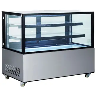 Arktic Koelvitrine – 2 schappen – 510L – LED-verlichting – verrijdbaar – roestvast staal