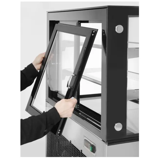 Arktic Koelvitrine – 2 schappen – 510L – LED-verlichting – verrijdbaar – roestvast staal