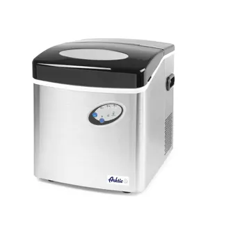 Arktic Compacte ijsblokjesmachine – roestvrij staal – 15 kg per dag – 3 blokjesformaten – zonder wateraansluiting