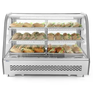 Arktic Gebaksvitrine 160 liter met dubbelglas en 2 verstelbare schappen