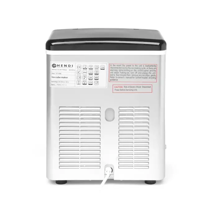 Arktic Compacte ijsblokjesmachine – roestvrij staal – 12 kg per dag – 3 maten ijsblokjes